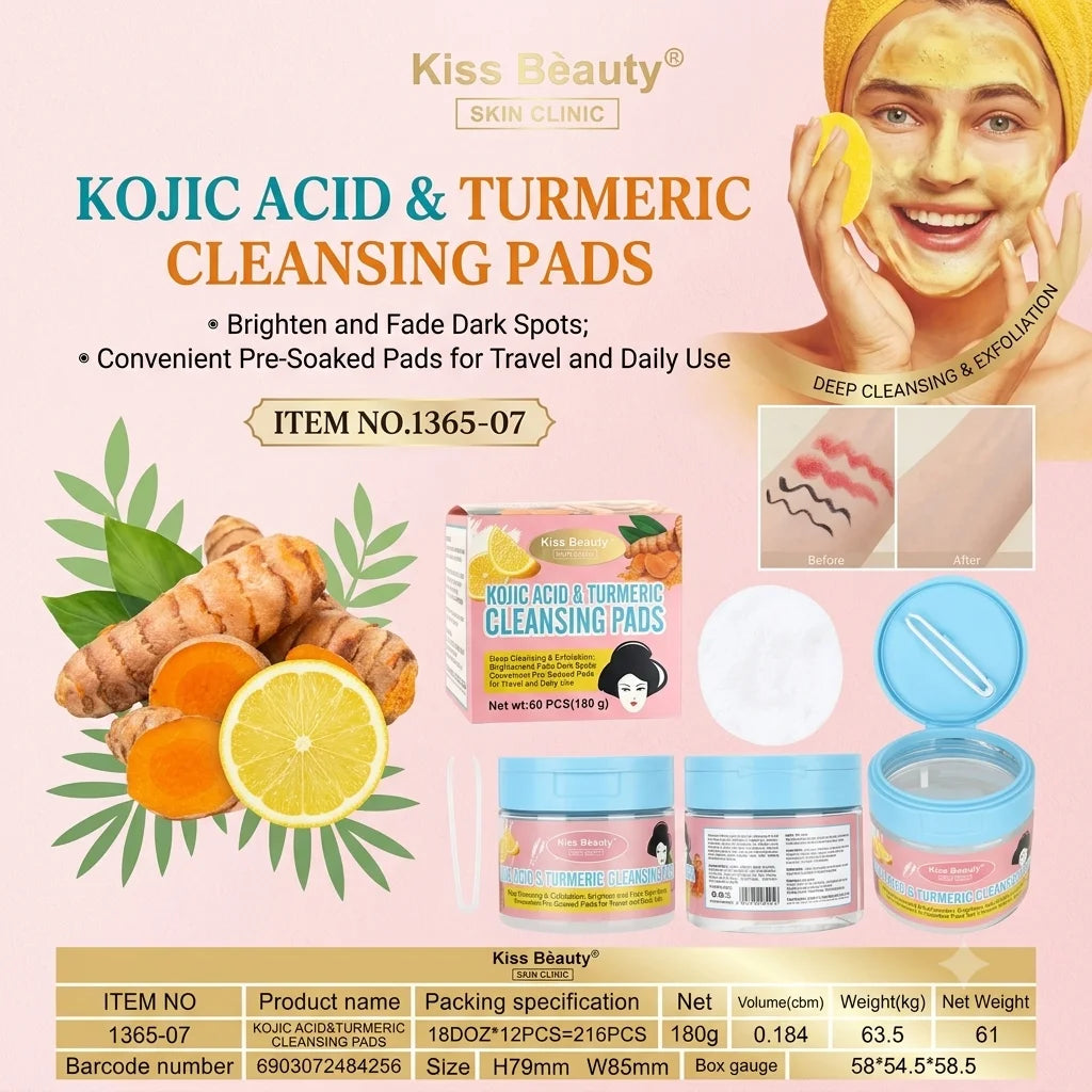 DISCOS DESMAQUILLANTES ACIDO KOJIC Y CURCUMA
