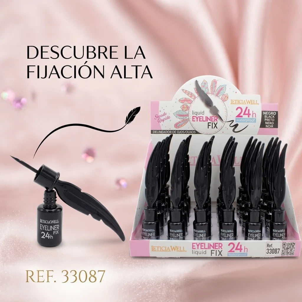 EYELINER NEGRO FIX 24h PLUMA